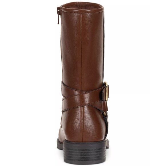90$ Style & Co Valeriee Mid Shaft Boots Round Toe Women's Size 8.5 Cognac Brown - Picture 3 of 5